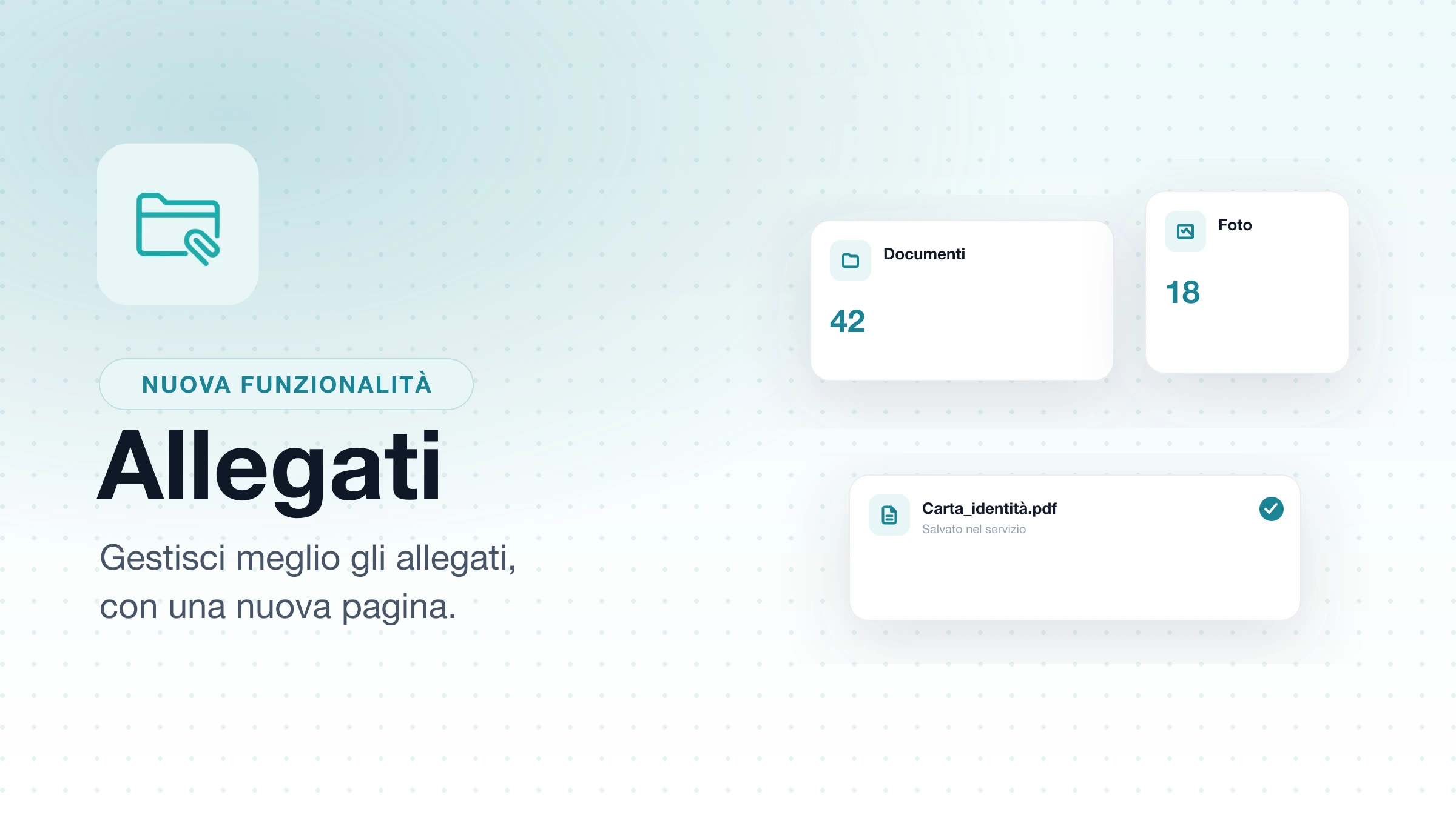 Aggiornamento sezione Allegati e nuova pagina