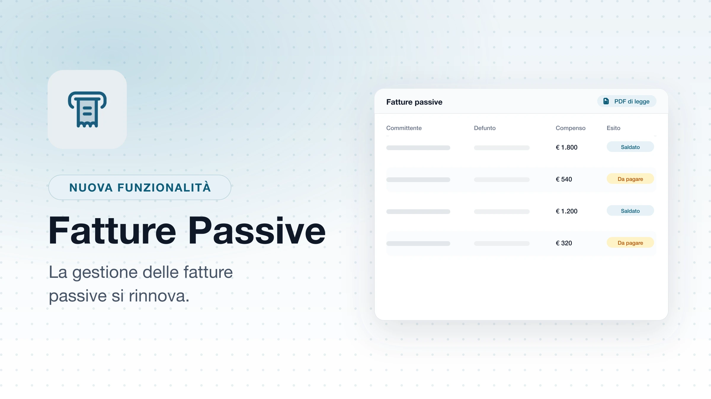 Novità nella gestione delle Fatture Passive