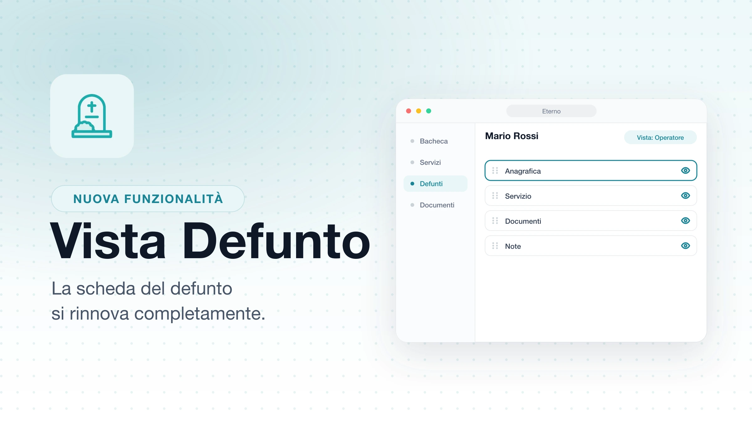 Nuova vista Defunto